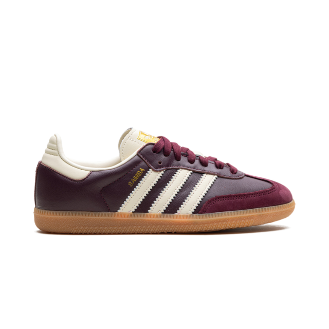 Adidas Samba OG Maroon Gold Metallic 