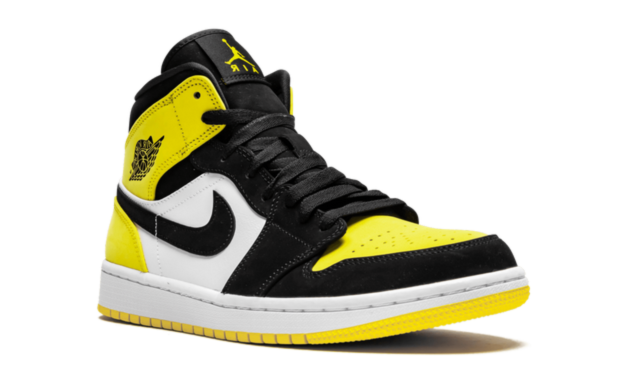 Jordan 1 Mid Yellow Toe Black 