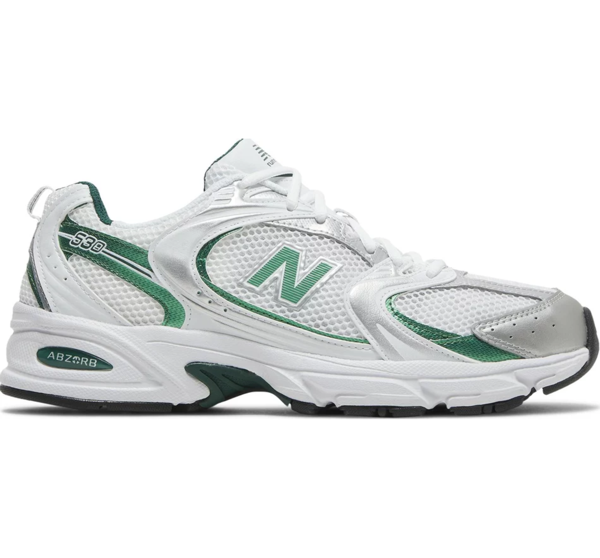 New Balance 530 White Silver Green