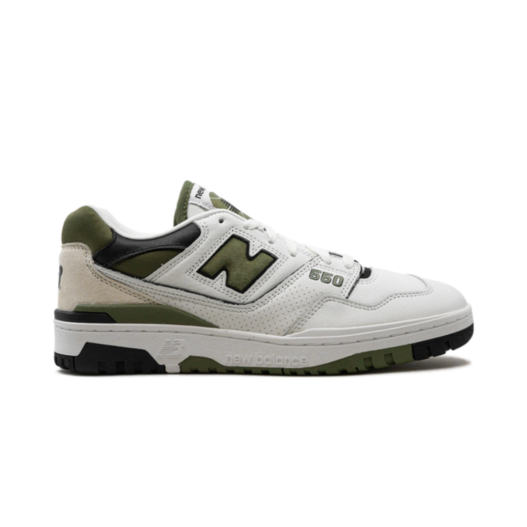 New Balance 550 White / Dark Olive
