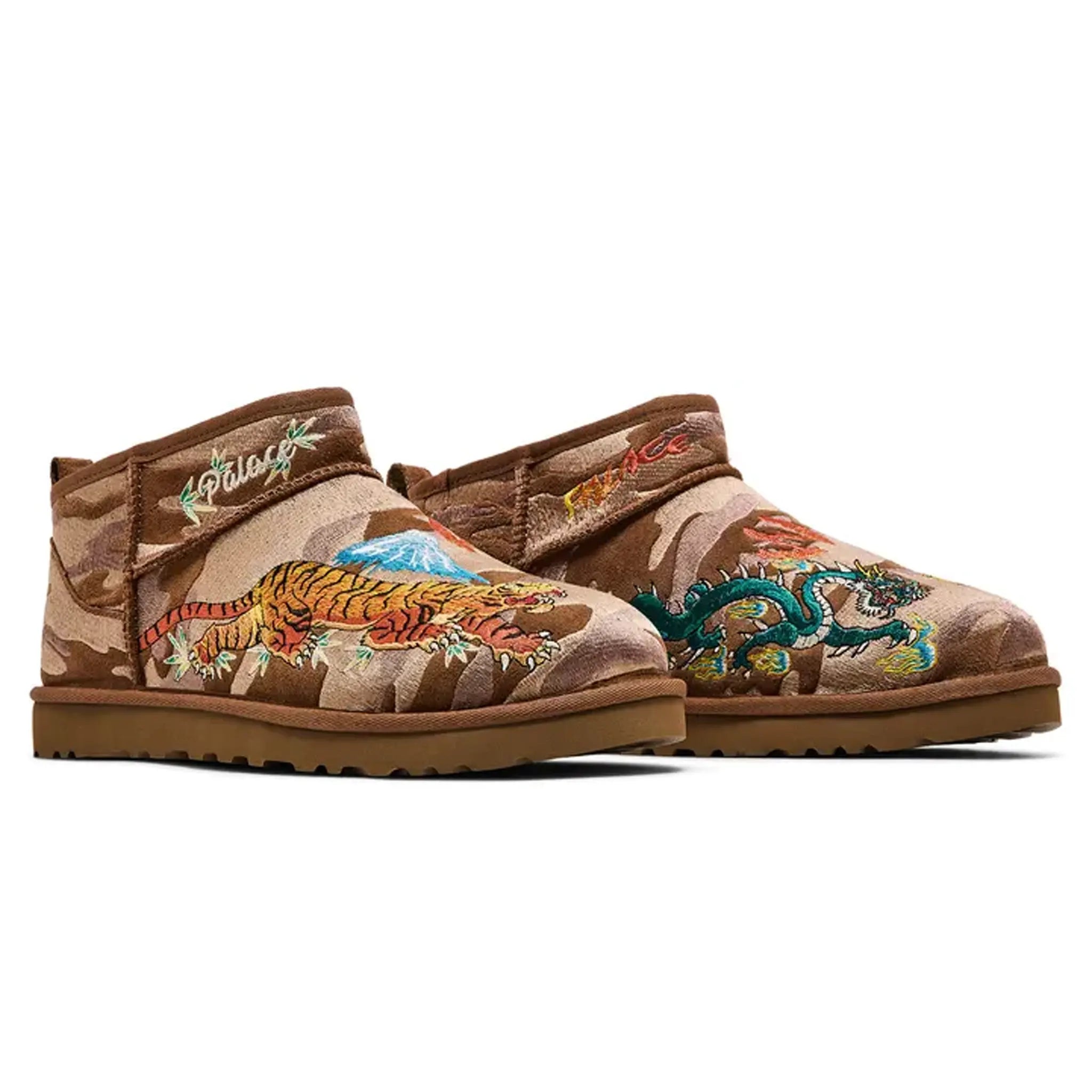 Palace x UGG Classic Ultra Mini Boot Chestnut Camo