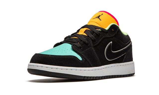 Jordan 1 Low Black Aurora Green Laser Orange 