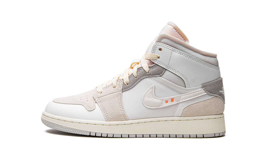 Jordan 1 Mid Craft Inside Out White Gray