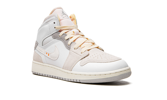Jordan 1 Mid Craft Inside Out White Gray